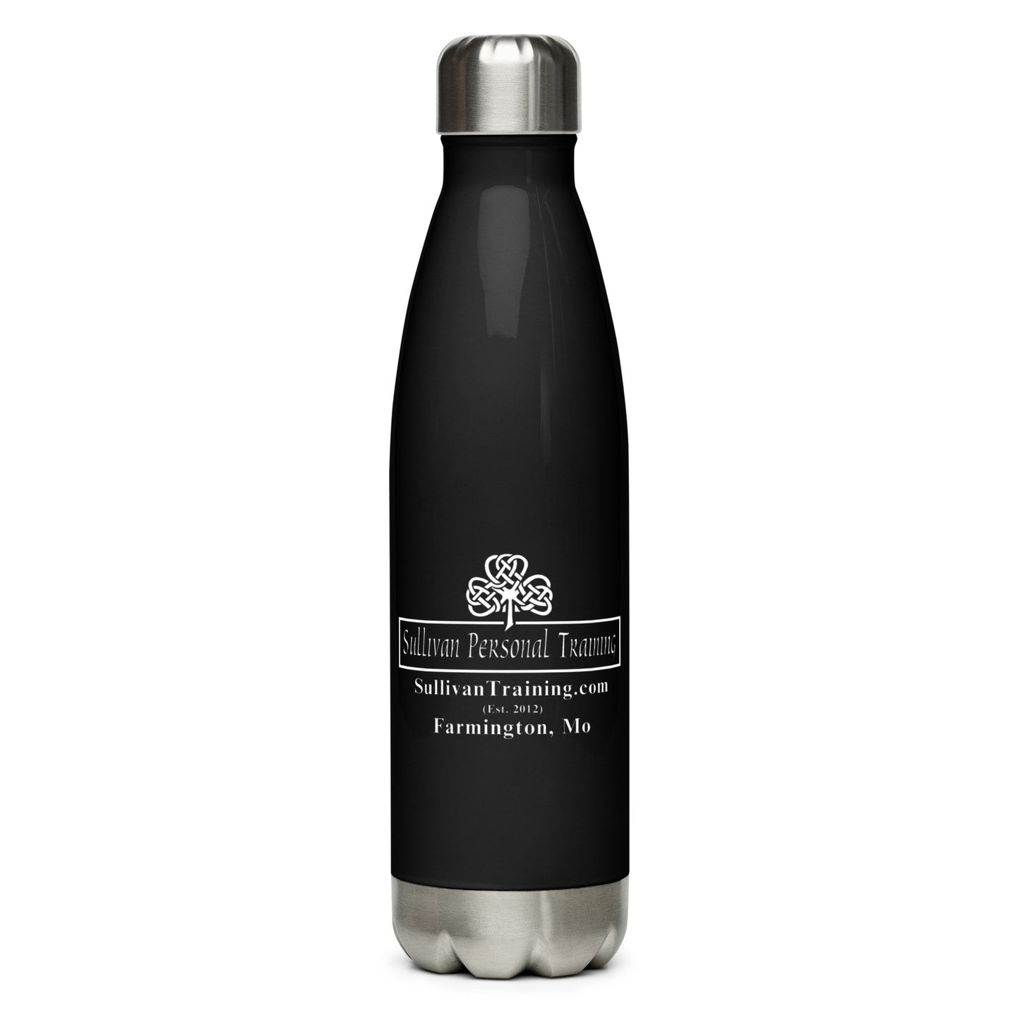 SPT Logo - Black Stainless steel water bottle
