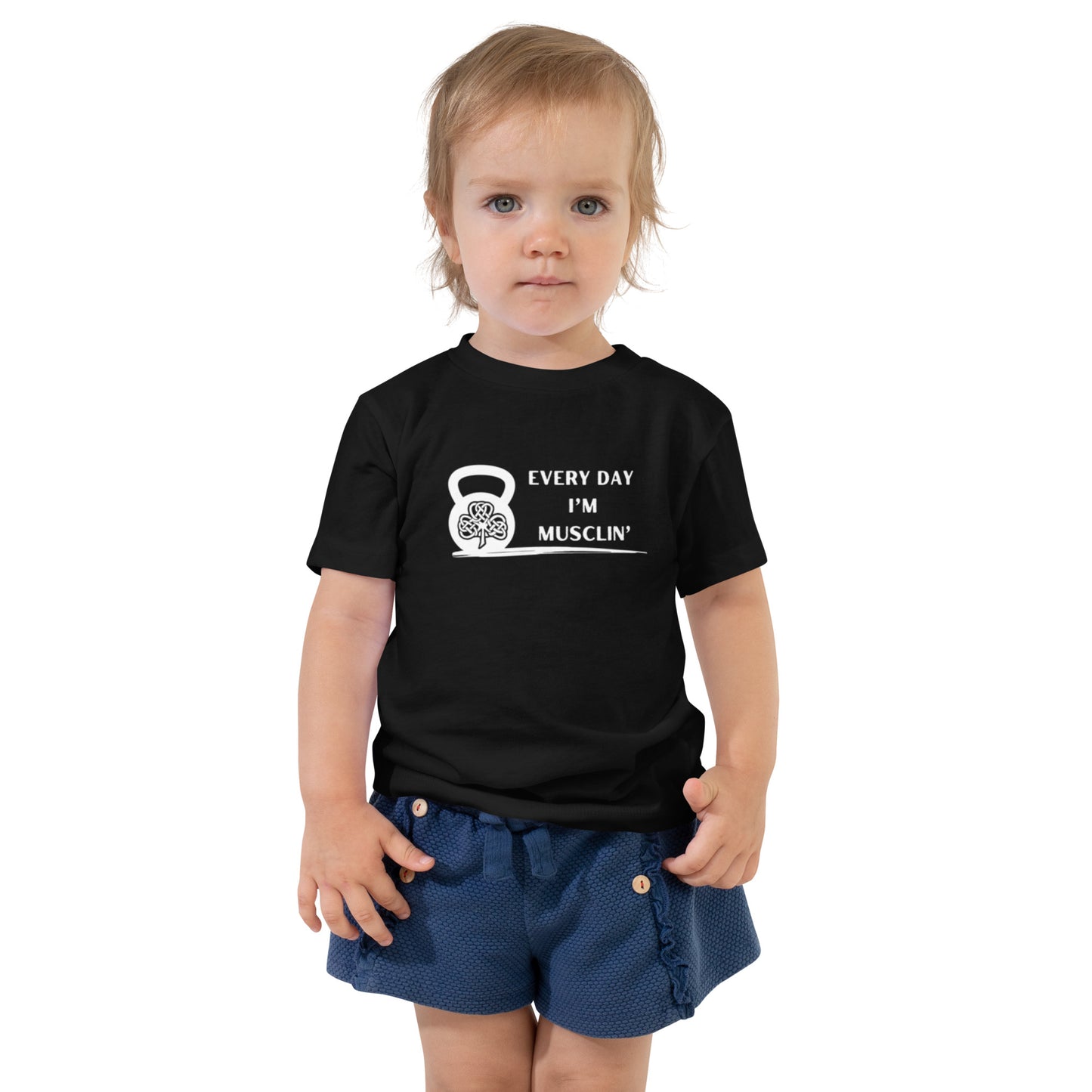 Every Day I'm Musclin' - Unisex Toddler Short Sleeve Tee