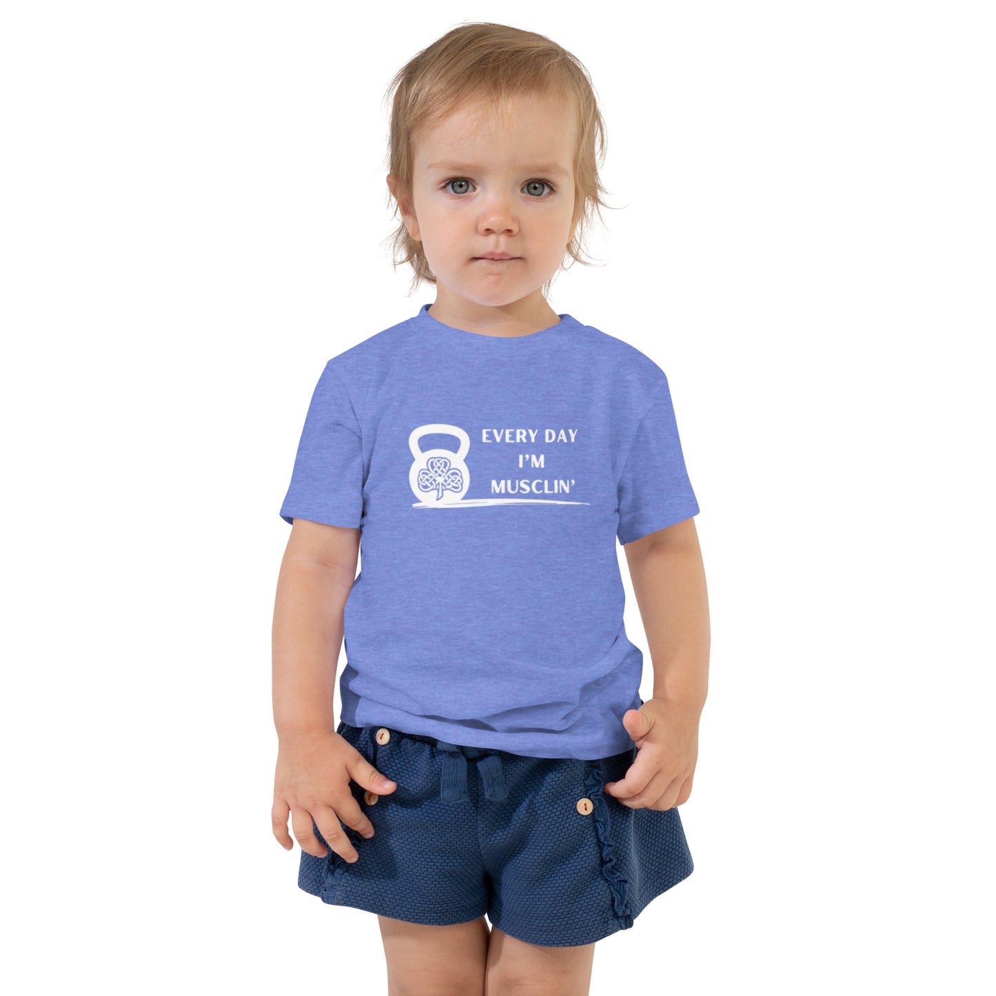 Every Day I'm Musclin' - Unisex Toddler Short Sleeve Tee