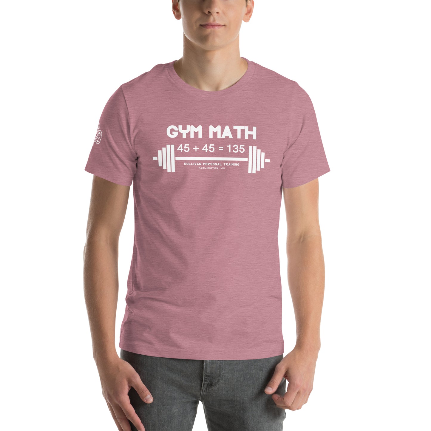 Gym Math - Unisex t-shirt with back and right sleeve