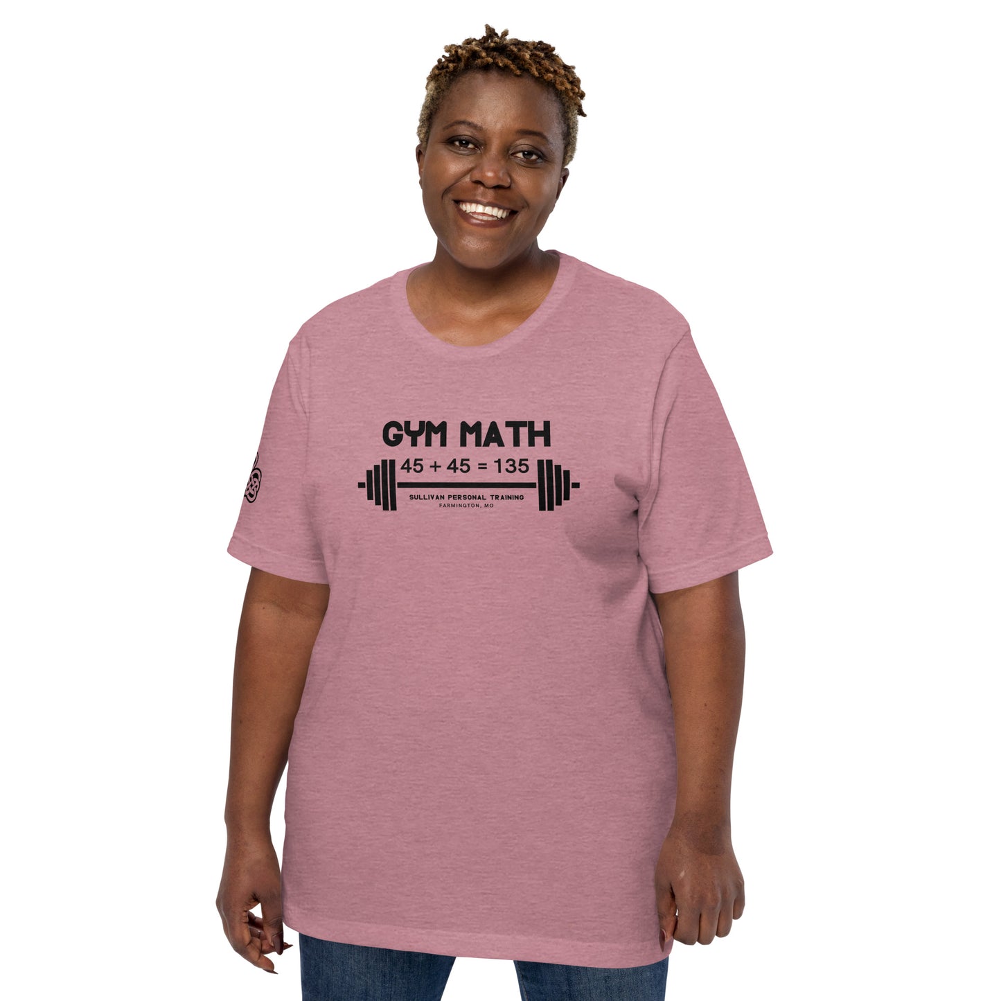 Gym Math - Unisex t-shirt with back and right sleeve