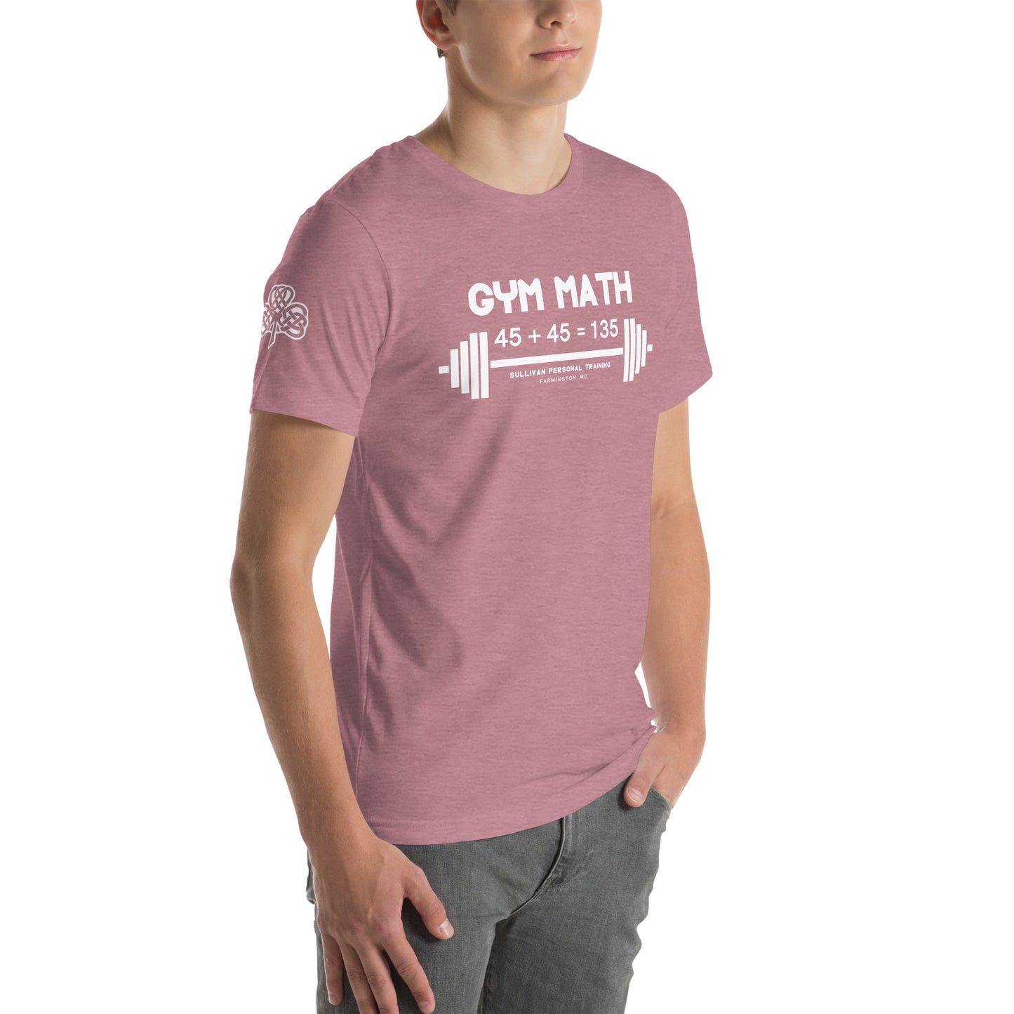 Gym Math - Unisex t-shirt with back and right sleeve