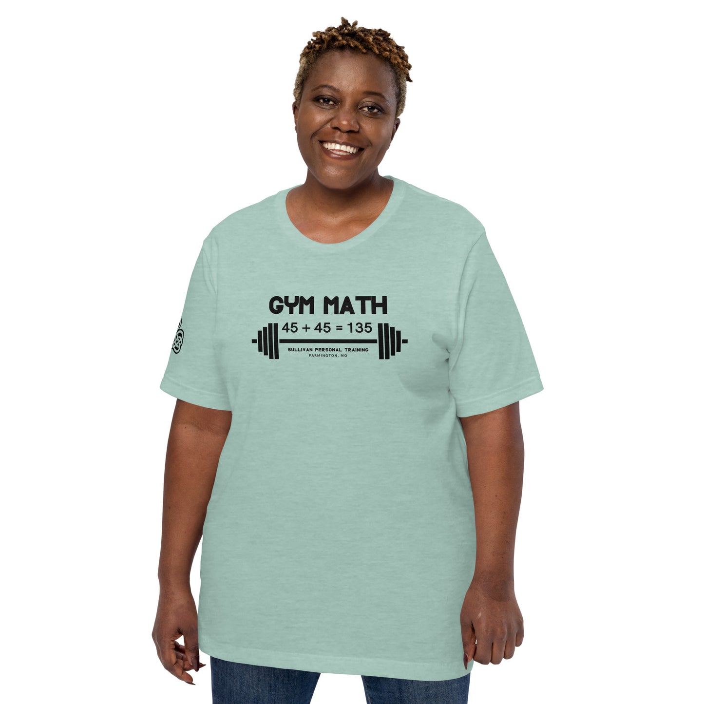 Gym Math - Unisex t-shirt with back and right sleeve