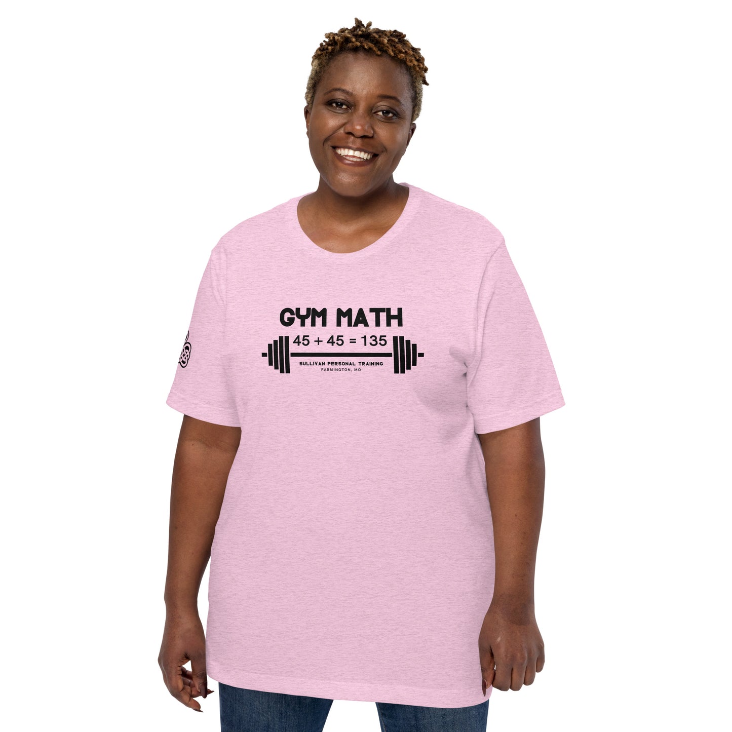 Gym Math - Unisex t-shirt with back and right sleeve