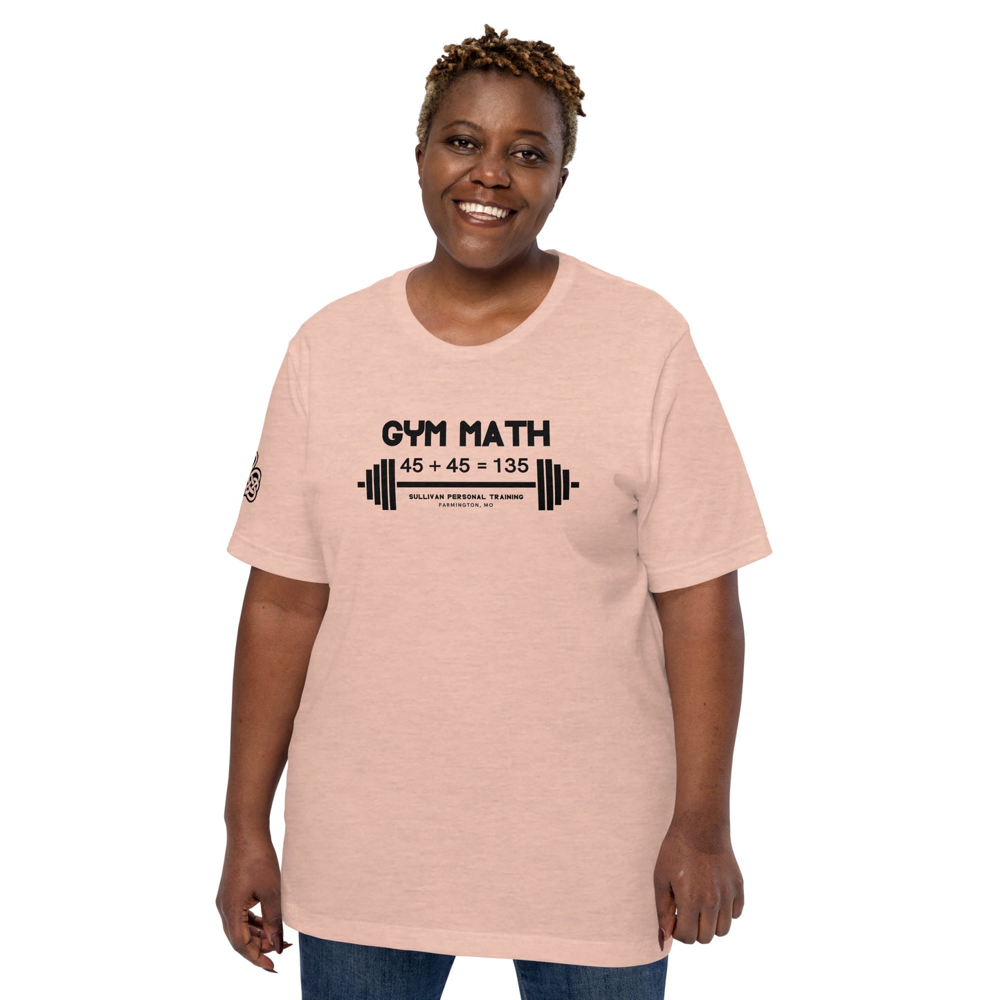 Gym Math - Unisex t-shirt with back and right sleeve