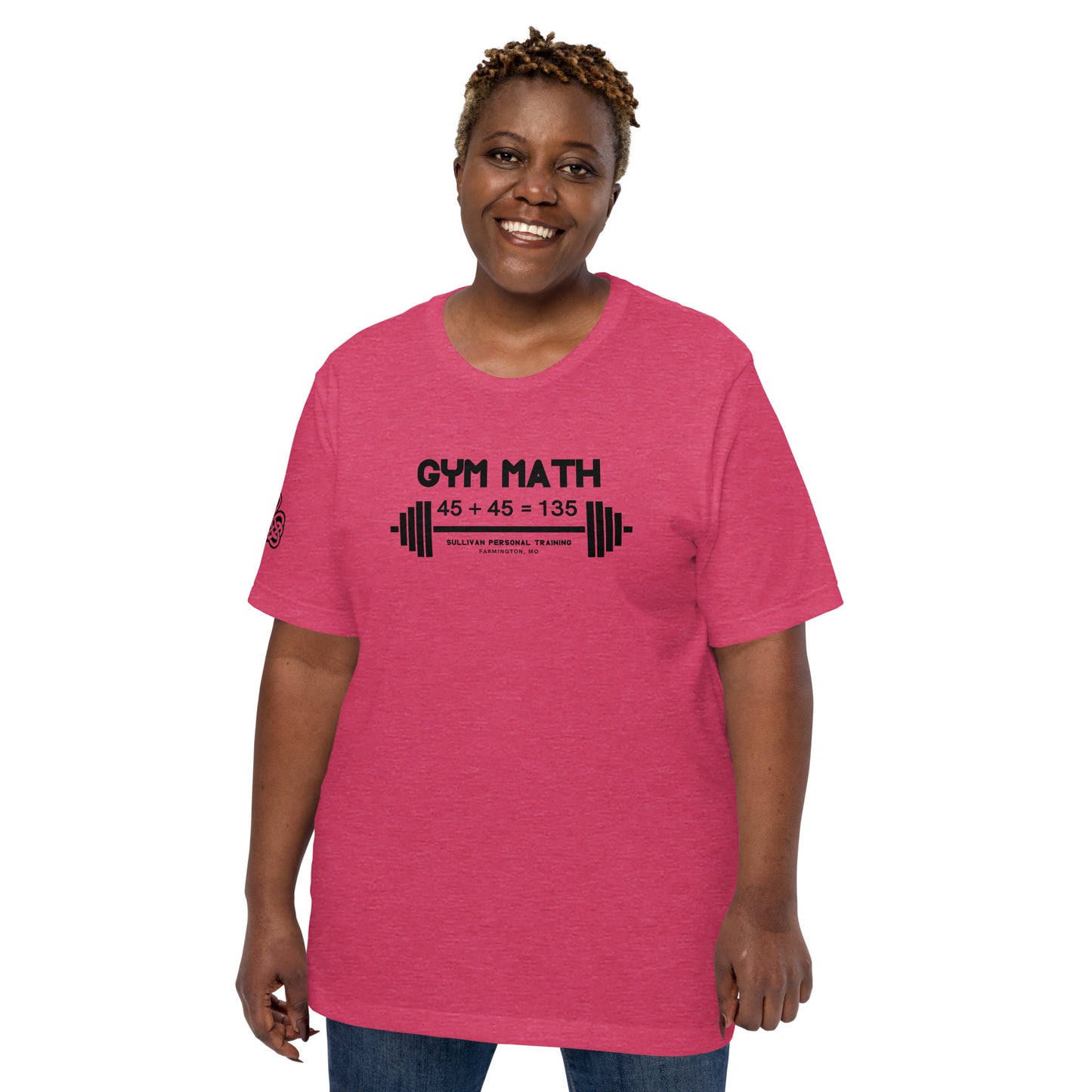 Gym Math - Unisex t-shirt with back and right sleeve