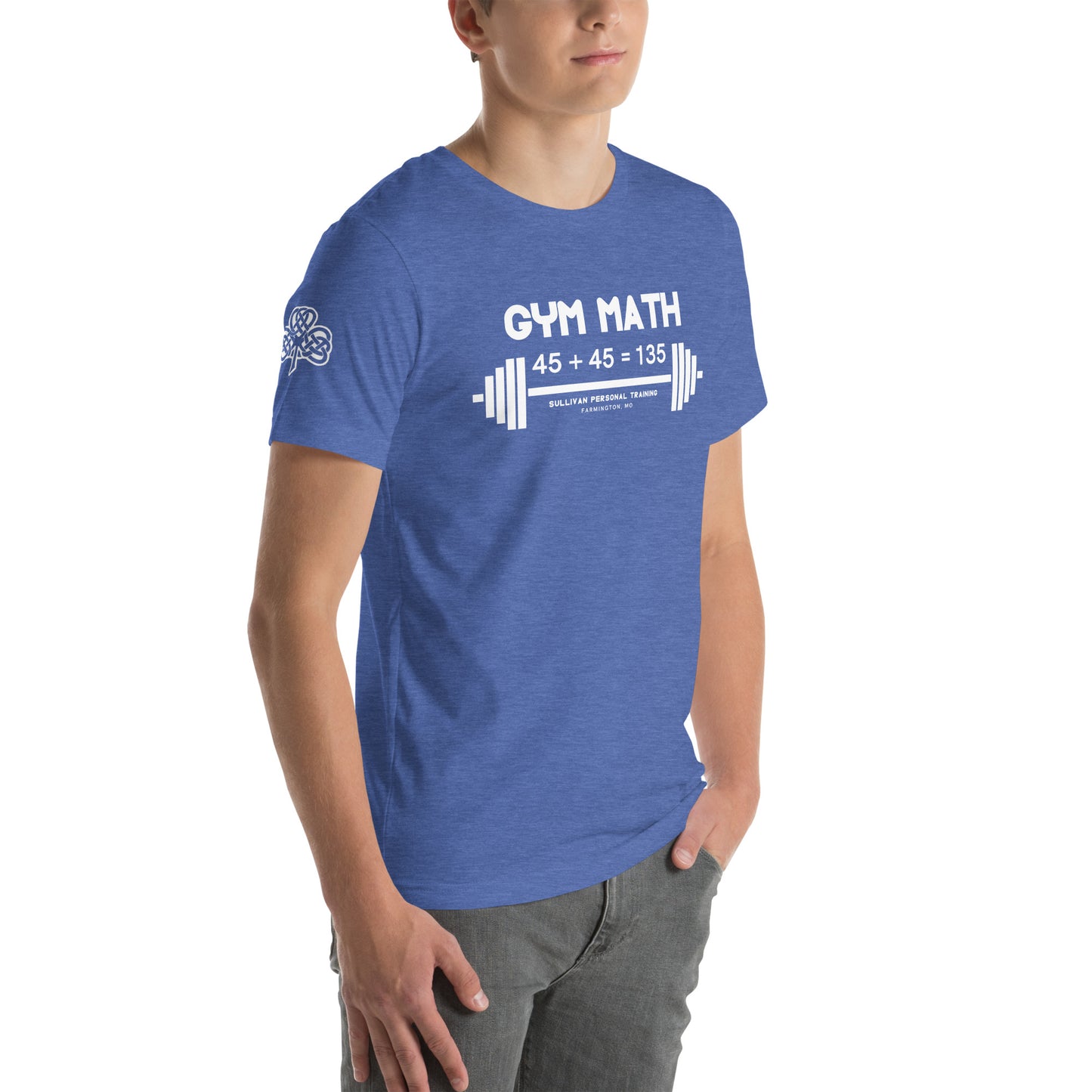 Gym Math - Unisex t-shirt with back and right sleeve