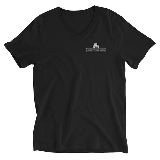 SPT Logo - Unisex Short Sleeve V-Neck T-Shirt