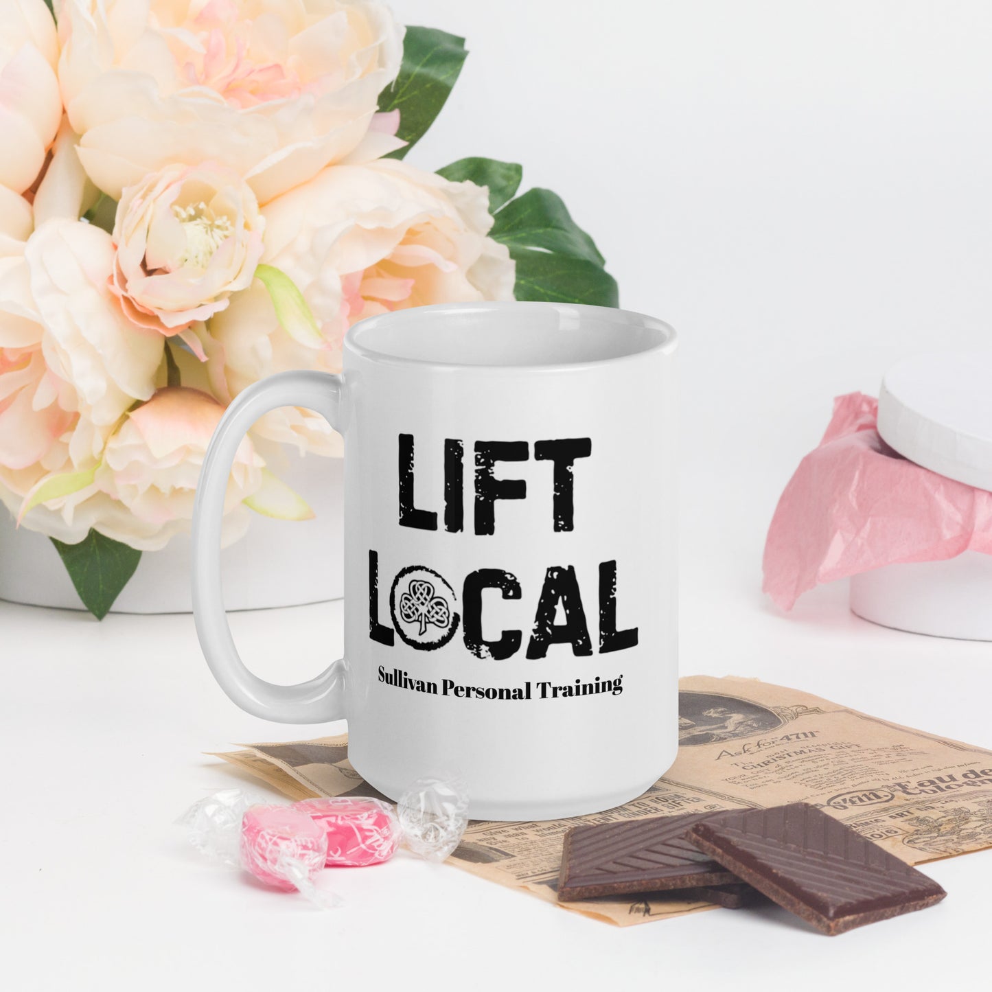 Lift Local - 15 oz. White glossy mug